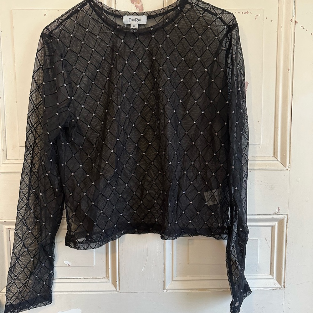 Elegant Black Sheer Blouse